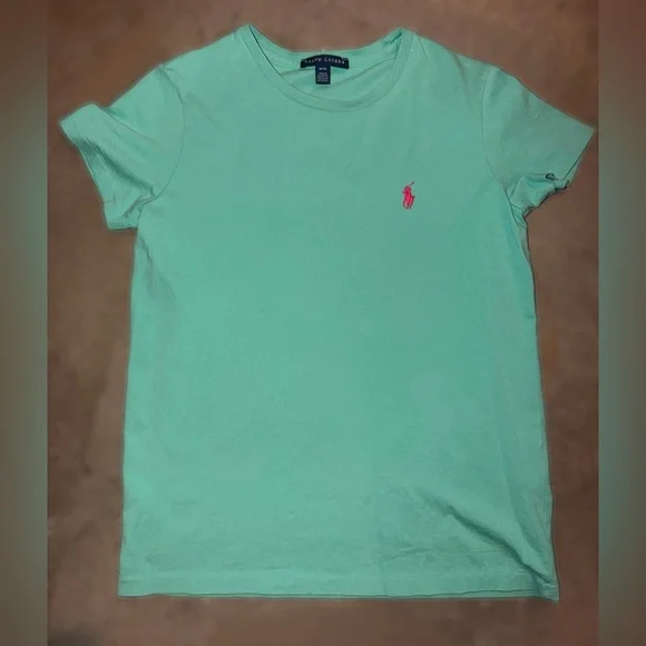 Polo by Ralph Lauren Women's Mint Green Tee - Picture 2 of 2